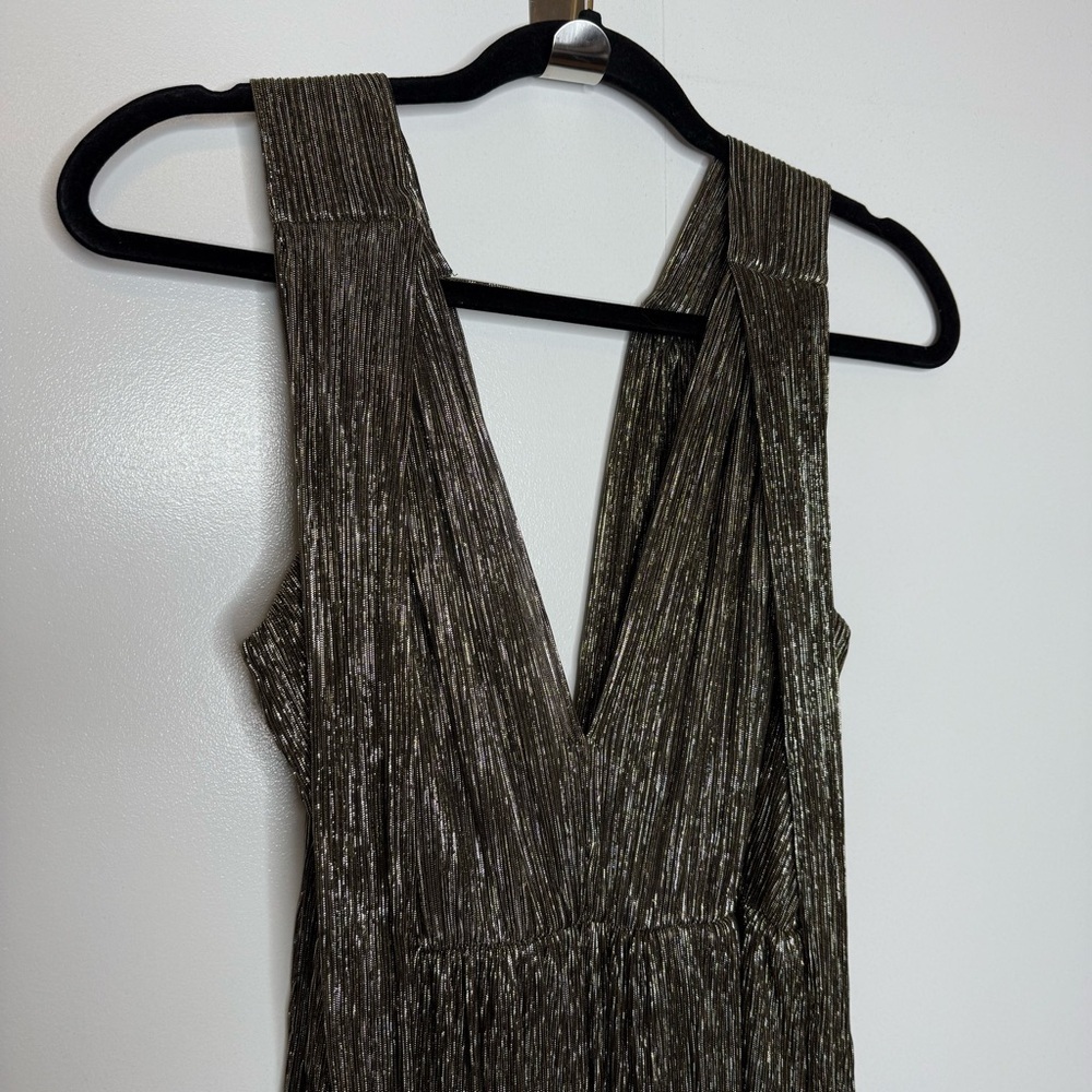Sabina Musayev - Helena Metallic Tiered Maxi Dress in Gold size small - Picture 4 of 11
